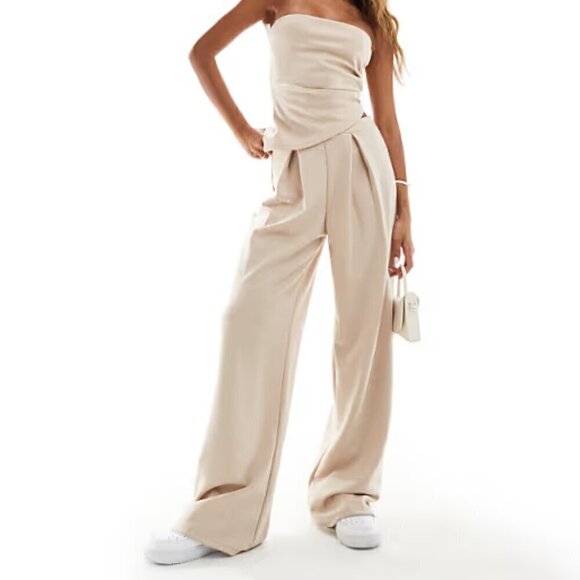 Philosophy Pants - Women's Super Wide Leg Khaki Trouser Pants Philosophy
